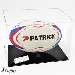 Rugby Ball Display Case (Landscape) - Colour Base