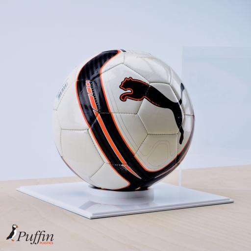 Football Display Case - White Base