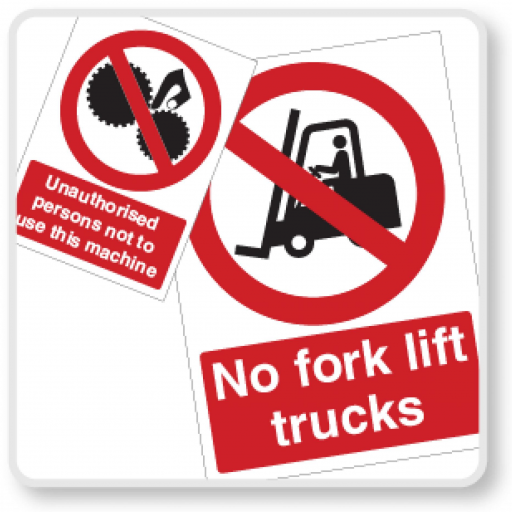 Machinery & Forklift Vehicle Safety Signs