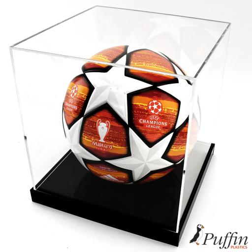 Football Display Case - 25MM Raised Colour Base