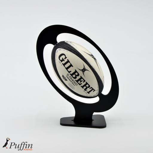 Rugby Ball Display Plinth - BLACK