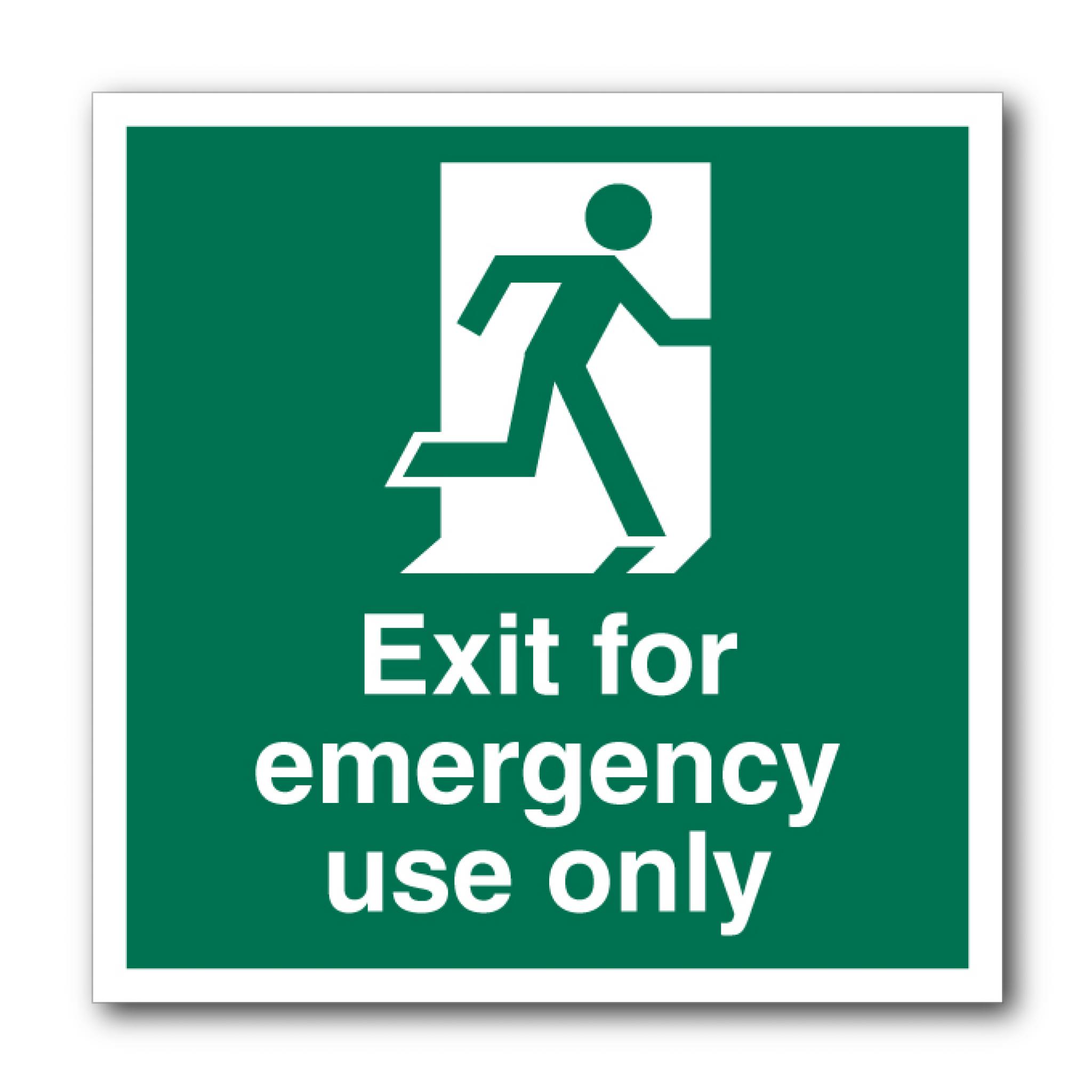 Safety Signs - Safety Condition Signs - Exit For Emergency Use Only Sign