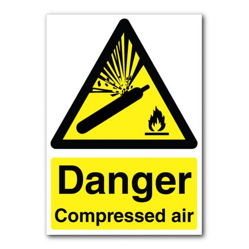 Danger Compressed Air Flammable Sign