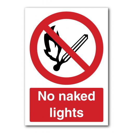 No Naked Lights Sign