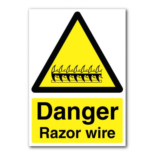 Danger Razor Wire Sign