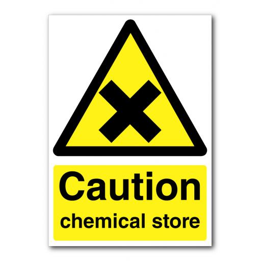 Caution Chemical Store Sign