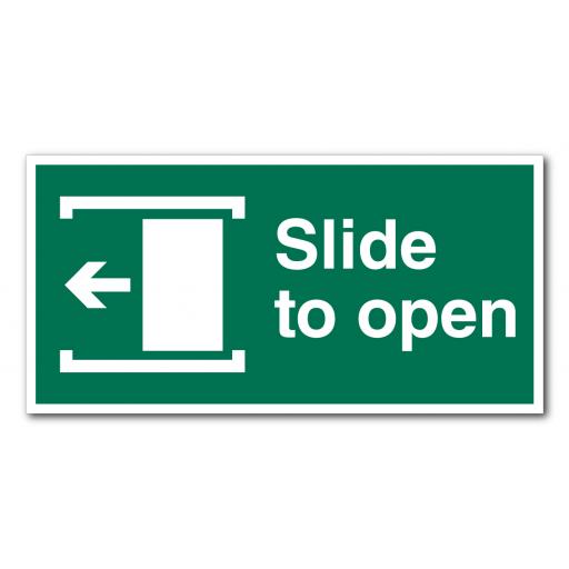 Slide To Open (Left) Sign