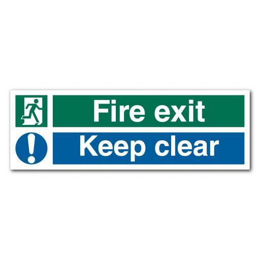 Fire Exit Keep Clear V2 Sign