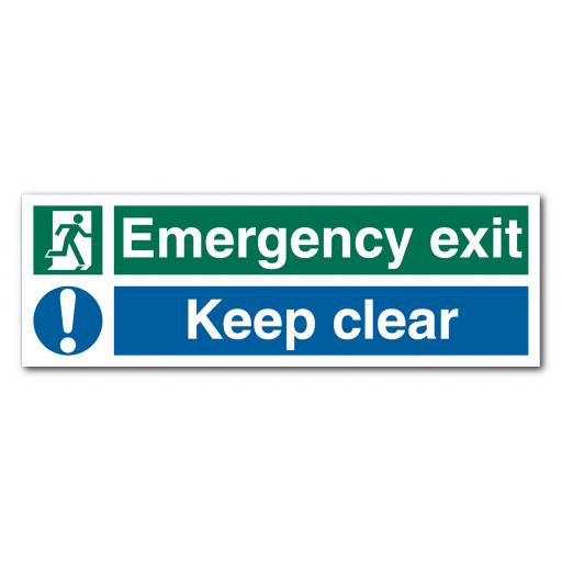 Emergency Exit Keep Clear Sign