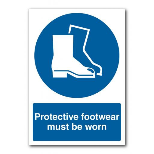 Protective Footwear Must Be Worn In This Area Sign