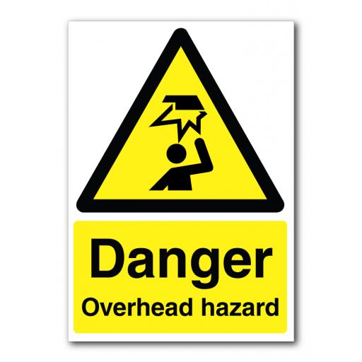 Danger Overhead Hazard Sign