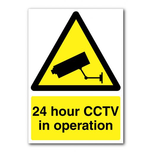 24 Hour CCTV In Operation Sign