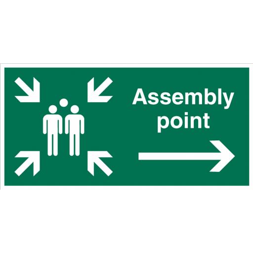 Assembly Point (Right) Sign