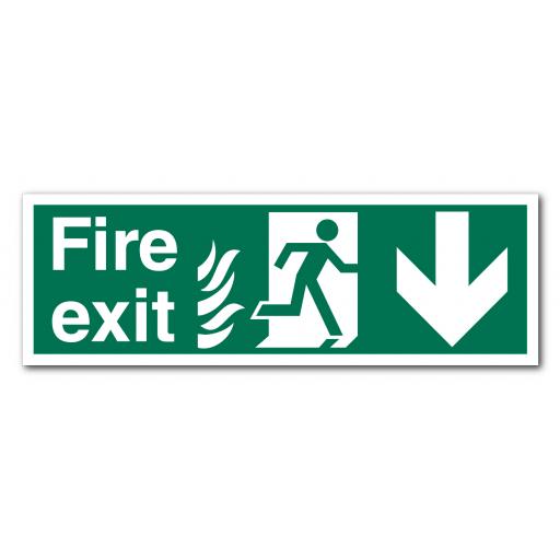 Fire Exit Down NHS Sign