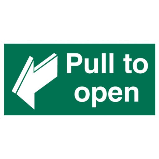 Pull To Open Sign