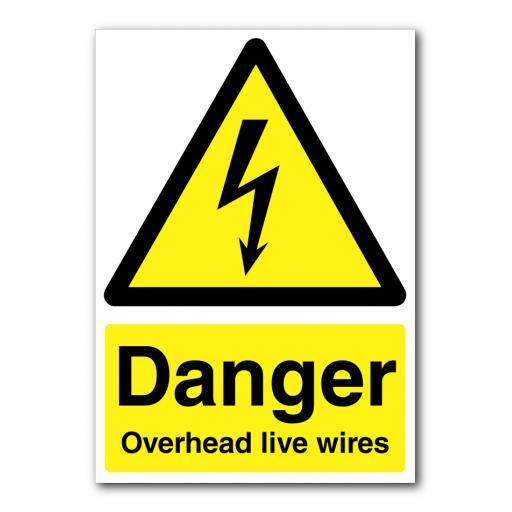 Danger Overhead Live Wires Sign