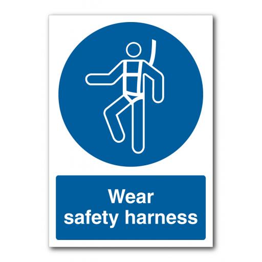 Wear Safety Harness Sign