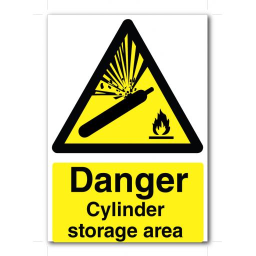 Danger Cylinder Storage Area Sign