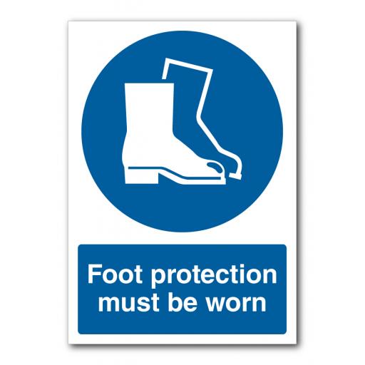 Foot Protection Must Be Worn Sign