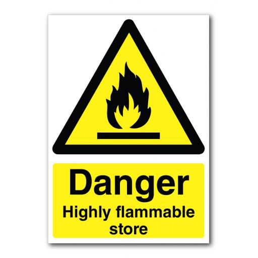 Danger Highly Flammable Store Sign