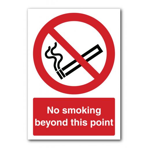 No Smoking Beyond This Point Sign