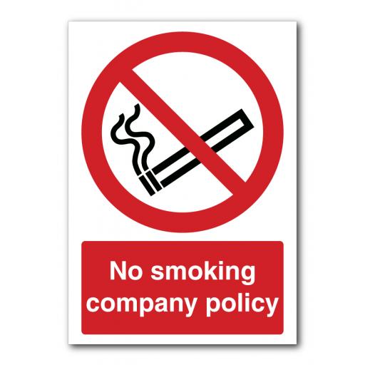 No Smoking Company Policy Sign