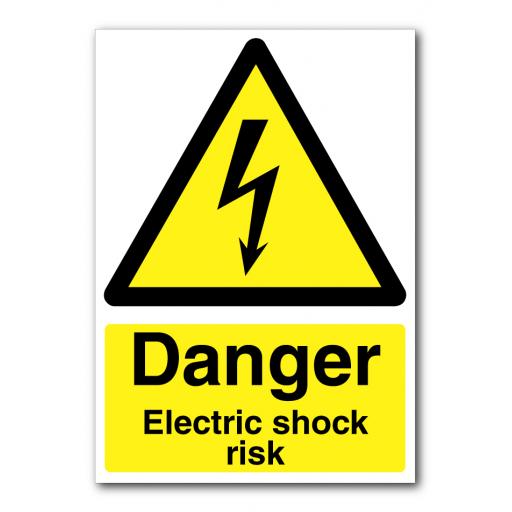 Danger Electric Shock Risk Sign