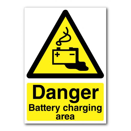 Danger Battery Charging Area Sign