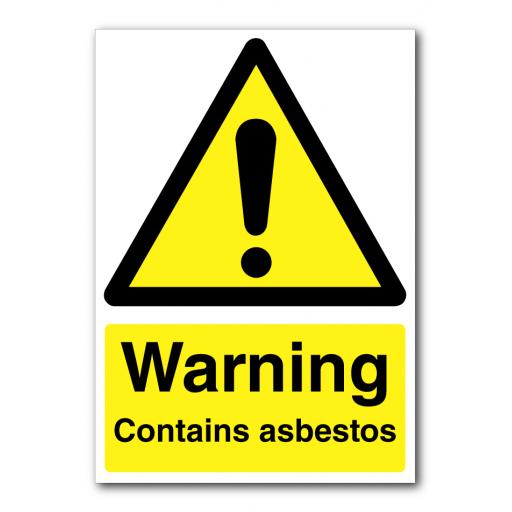 Warning Contains Asbestos Sign