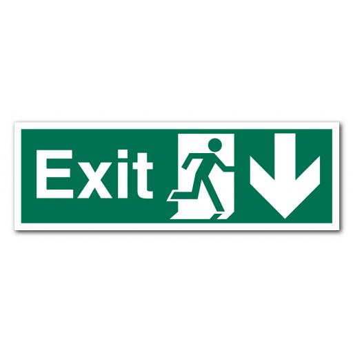 Exit Down Sign