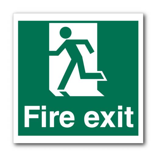 Fire Exit Left No Arrow Sign