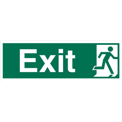 Exit Right No Arrow Sign