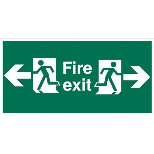 Fire Exit Left And Right Sign