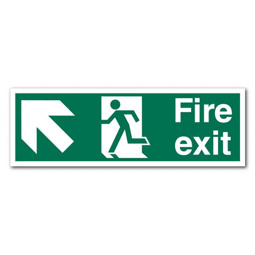 Fire Exit Up Left Sign