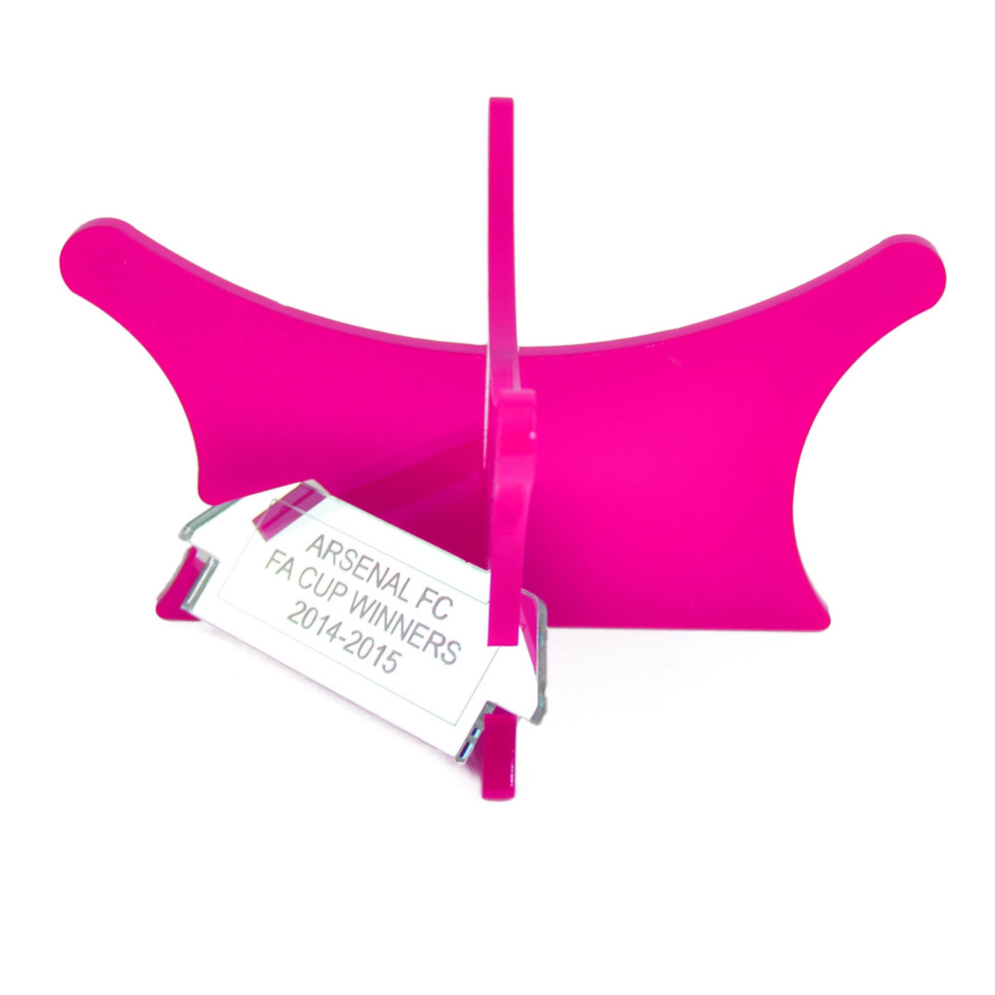Football Display Riser Plinth - Colour - with Inscription | Puffin Plastics