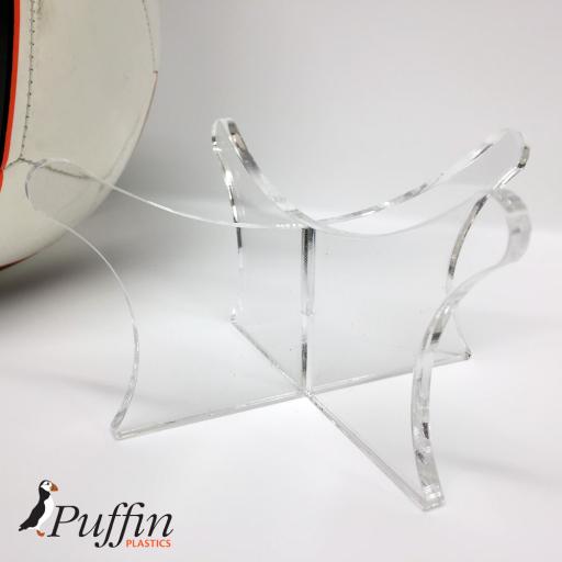 Football Display Stand  Riser Plinth - Clear -PIC3- EAN-5060442640023.jpg