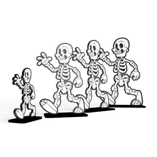 Halloween Skeletons - Free Standing (4-pack)