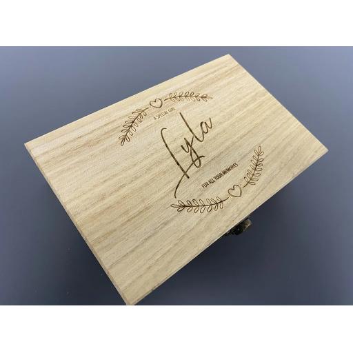 Personalised Wooden Memory Box