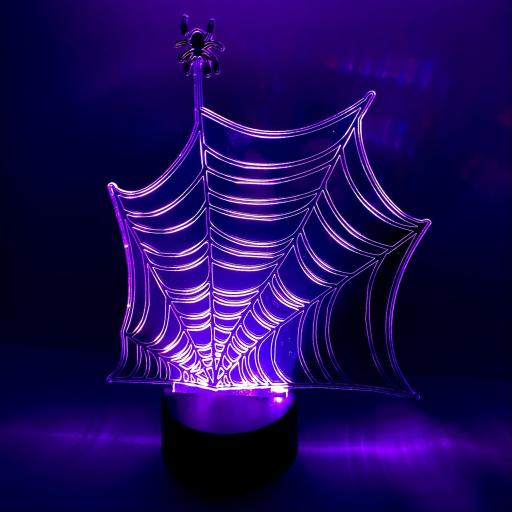 Spiderweb Halloween LED Mirror Light