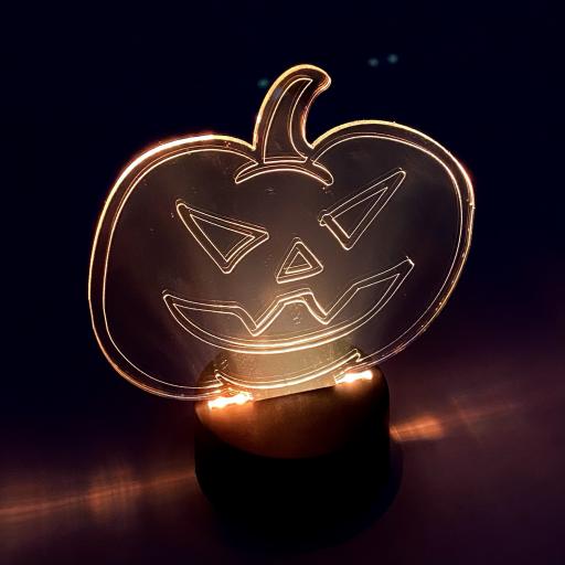 Pumpkin Head Halloween LED Mirror Light