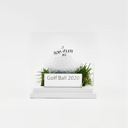 Golf Ball Display Case - Grass Effect Base