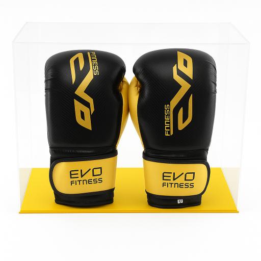Boxing Glove Display Case - Double Portrait Colour Base